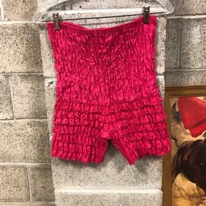 Vintage hot pink ruffled bloomers
